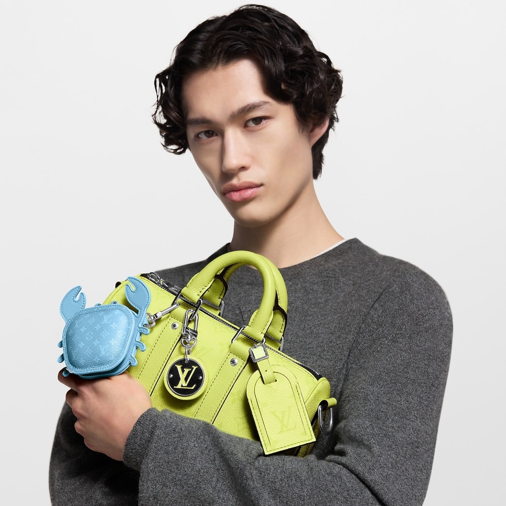 LV Keepall Bandoulière 25 taigarama XS Duffle Bag Neon Green Monogram Canvas Cro - Picture 4 of 11